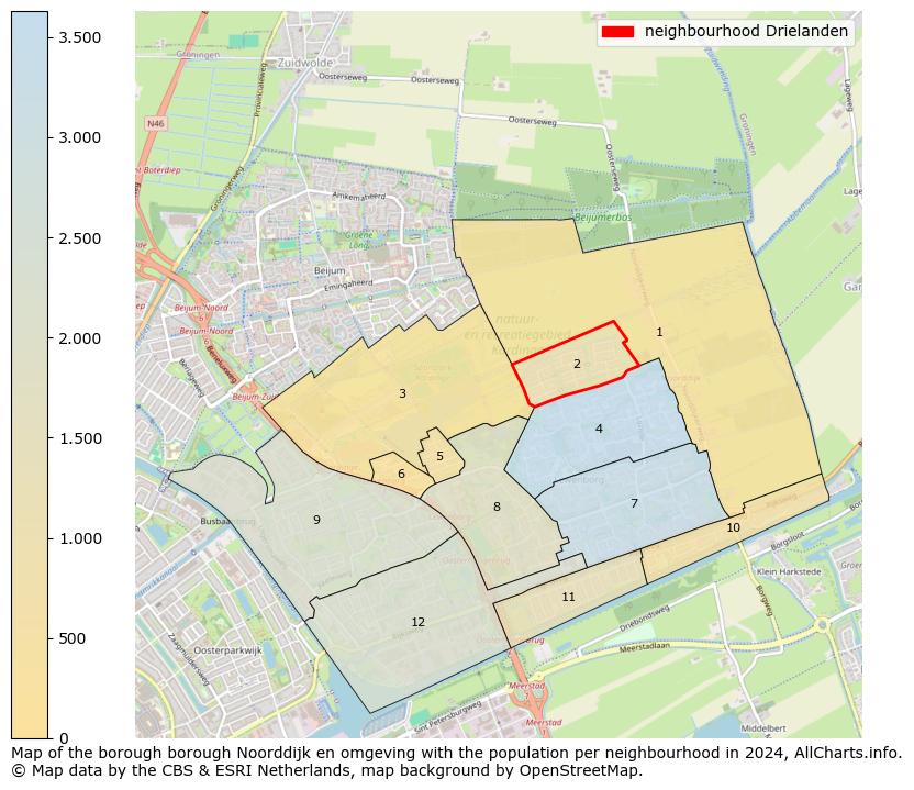 Image of the neighbourhood Drielanden at the map. This image is used as introduction to this page. This page shows a lot of information about the population in the neighbourhood Drielanden (such as the distribution by age groups of the residents, the composition of households, whether inhabitants are natives or Dutch with an immigration background, data about the houses (numbers, types, price development, use, type of property, ...) and more (car ownership, energy consumption, ...) based on open data from the Dutch Central Bureau of Statistics and various other sources!