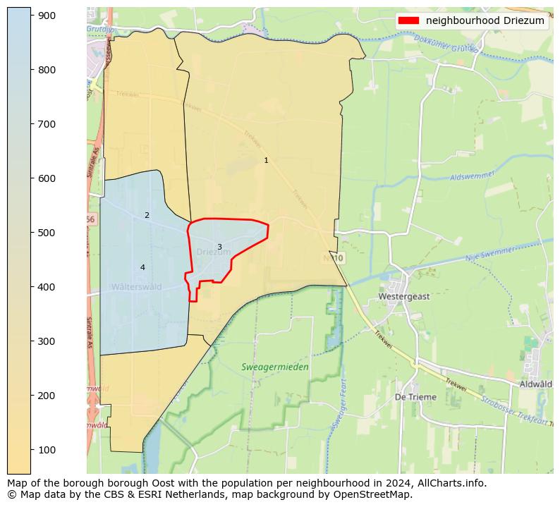 Image of the neighbourhood Driezum at the map. This image is used as introduction to this page. This page shows a lot of information about the population in the neighbourhood Driezum (such as the distribution by age groups of the residents, the composition of households, whether inhabitants are natives or Dutch with an immigration background, data about the houses (numbers, types, price development, use, type of property, ...) and more (car ownership, energy consumption, ...) based on open data from the Dutch Central Bureau of Statistics and various other sources!