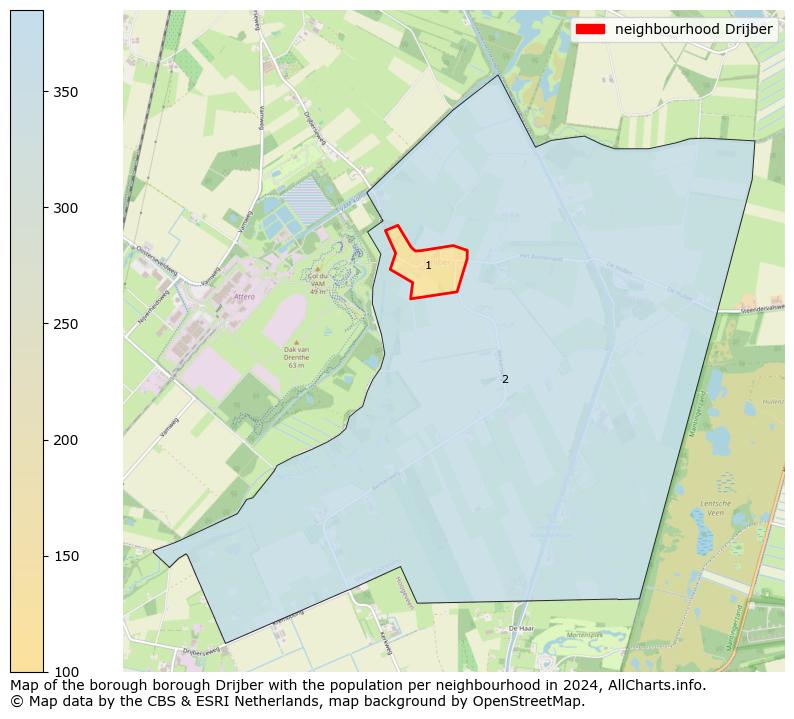 Image of the neighbourhood Drijber at the map. This image is used as introduction to this page. This page shows a lot of information about the population in the neighbourhood Drijber (such as the distribution by age groups of the residents, the composition of households, whether inhabitants are natives or Dutch with an immigration background, data about the houses (numbers, types, price development, use, type of property, ...) and more (car ownership, energy consumption, ...) based on open data from the Dutch Central Bureau of Statistics and various other sources!