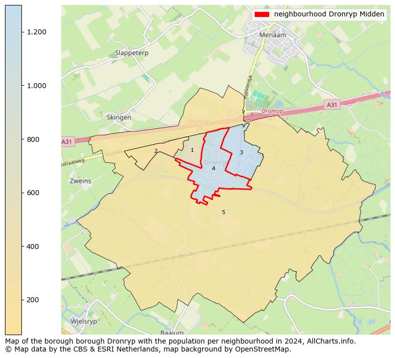 Image of the neighbourhood Dronryp Midden at the map. This image is used as introduction to this page. This page shows a lot of information about the population in the neighbourhood Dronryp Midden (such as the distribution by age groups of the residents, the composition of households, whether inhabitants are natives or Dutch with an immigration background, data about the houses (numbers, types, price development, use, type of property, ...) and more (car ownership, energy consumption, ...) based on open data from the Dutch Central Bureau of Statistics and various other sources!