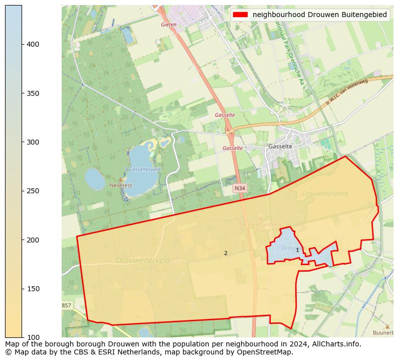 Image of the neighbourhood Drouwen Buitengebied at the map. This image is used as introduction to this page. This page shows a lot of information about the population in the neighbourhood Drouwen Buitengebied (such as the distribution by age groups of the residents, the composition of households, whether inhabitants are natives or Dutch with an immigration background, data about the houses (numbers, types, price development, use, type of property, ...) and more (car ownership, energy consumption, ...) based on open data from the Dutch Central Bureau of Statistics and various other sources!