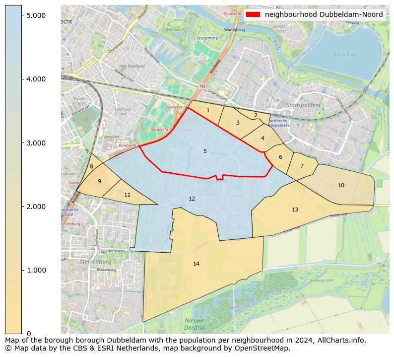 Image of the neighbourhood Dubbeldam-Noord at the map. This image is used as introduction to this page. This page shows a lot of information about the population in the neighbourhood Dubbeldam-Noord (such as the distribution by age groups of the residents, the composition of households, whether inhabitants are natives or Dutch with an immigration background, data about the houses (numbers, types, price development, use, type of property, ...) and more (car ownership, energy consumption, ...) based on open data from the Dutch Central Bureau of Statistics and various other sources!