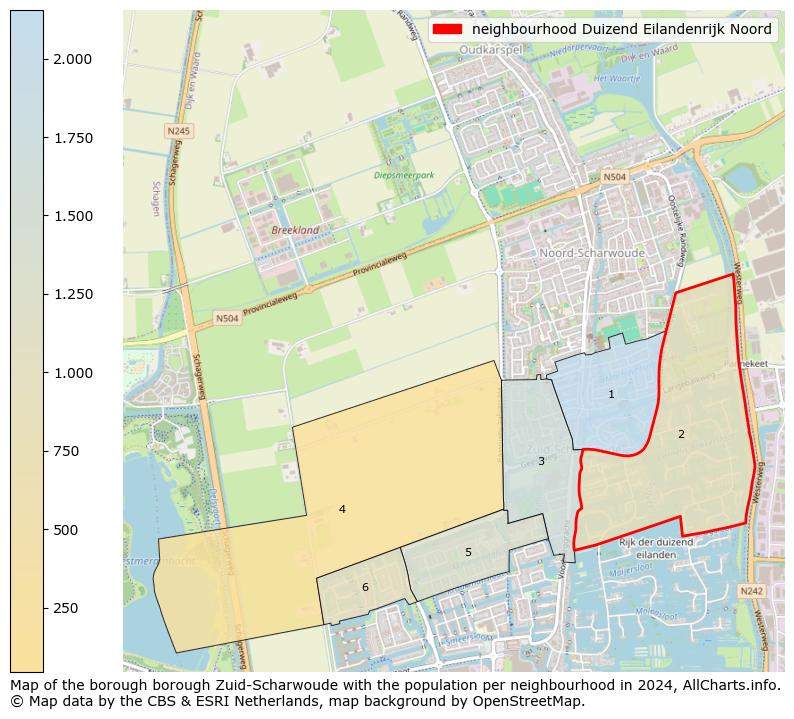 Image of the neighbourhood Duizend Eilandenrijk Noord at the map. This image is used as introduction to this page. This page shows a lot of information about the population in the neighbourhood Duizend Eilandenrijk Noord (such as the distribution by age groups of the residents, the composition of households, whether inhabitants are natives or Dutch with an immigration background, data about the houses (numbers, types, price development, use, type of property, ...) and more (car ownership, energy consumption, ...) based on open data from the Dutch Central Bureau of Statistics and various other sources!