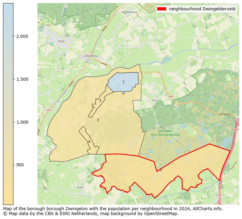 Image of the neighbourhood Dwingelderveld at the map. This image is used as introduction to this page. This page shows a lot of information about the population in the neighbourhood Dwingelderveld (such as the distribution by age groups of the residents, the composition of households, whether inhabitants are natives or Dutch with an immigration background, data about the houses (numbers, types, price development, use, type of property, ...) and more (car ownership, energy consumption, ...) based on open data from the Dutch Central Bureau of Statistics and various other sources!