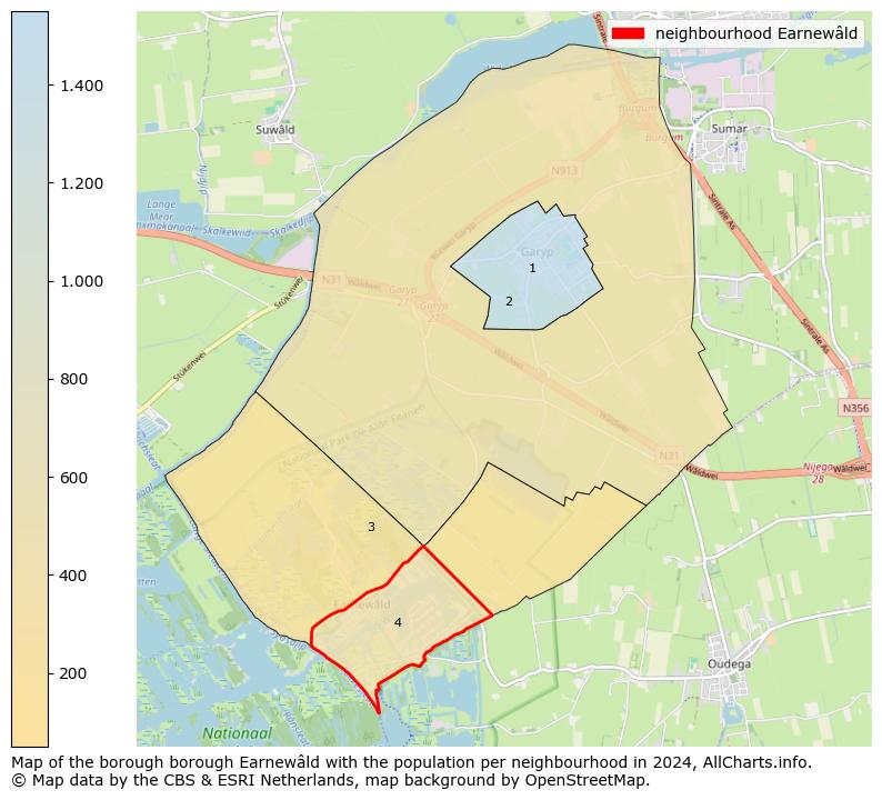 Image of the neighbourhood Earnewâld at the map. This image is used as introduction to this page. This page shows a lot of information about the population in the neighbourhood Earnewâld (such as the distribution by age groups of the residents, the composition of households, whether inhabitants are natives or Dutch with an immigration background, data about the houses (numbers, types, price development, use, type of property, ...) and more (car ownership, energy consumption, ...) based on open data from the Dutch Central Bureau of Statistics and various other sources!