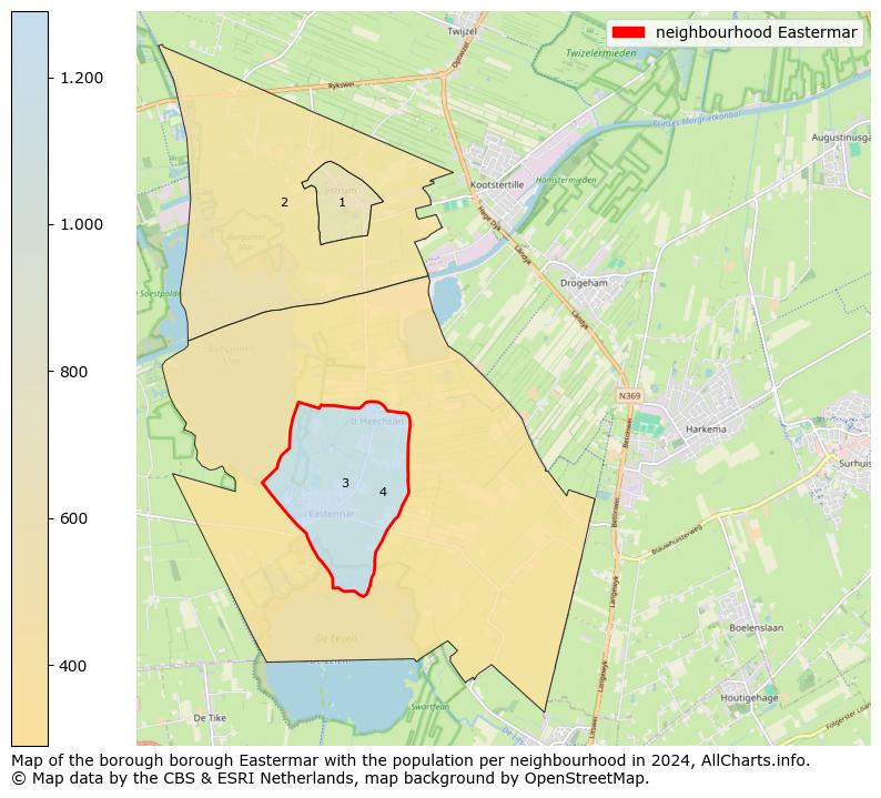 Image of the neighbourhood Eastermar at the map. This image is used as introduction to this page. This page shows a lot of information about the population in the neighbourhood Eastermar (such as the distribution by age groups of the residents, the composition of households, whether inhabitants are natives or Dutch with an immigration background, data about the houses (numbers, types, price development, use, type of property, ...) and more (car ownership, energy consumption, ...) based on open data from the Dutch Central Bureau of Statistics and various other sources!