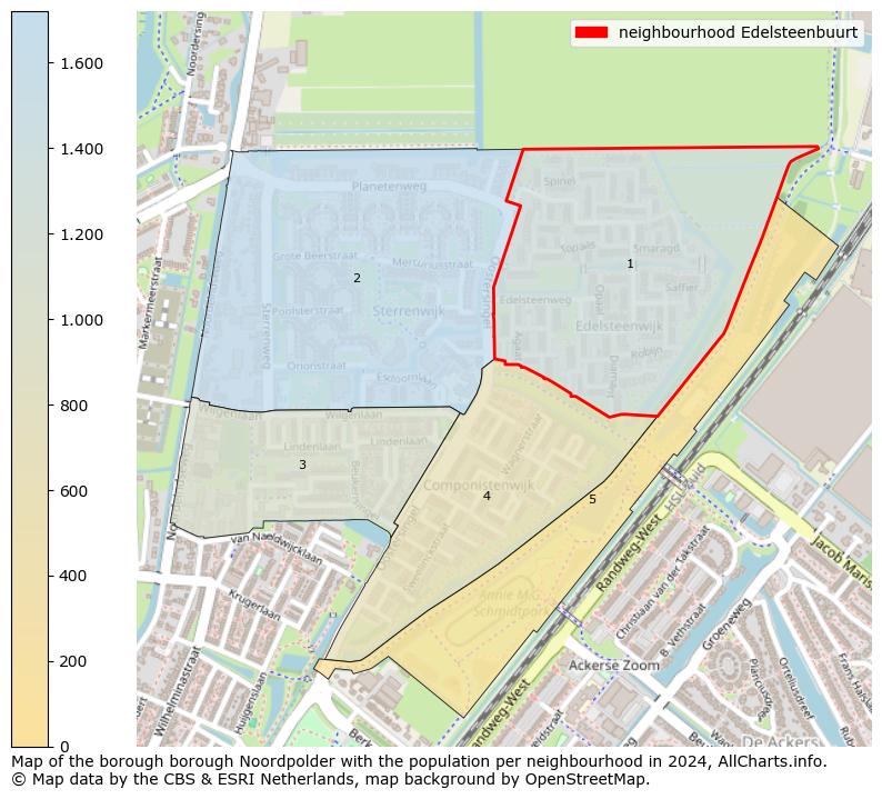 Image of the neighbourhood Edelsteenbuurt at the map. This image is used as introduction to this page. This page shows a lot of information about the population in the neighbourhood Edelsteenbuurt (such as the distribution by age groups of the residents, the composition of households, whether inhabitants are natives or Dutch with an immigration background, data about the houses (numbers, types, price development, use, type of property, ...) and more (car ownership, energy consumption, ...) based on open data from the Dutch Central Bureau of Statistics and various other sources!