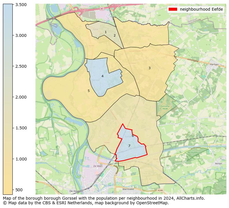 Image of the neighbourhood Eefde at the map. This image is used as introduction to this page. This page shows a lot of information about the population in the neighbourhood Eefde (such as the distribution by age groups of the residents, the composition of households, whether inhabitants are natives or Dutch with an immigration background, data about the houses (numbers, types, price development, use, type of property, ...) and more (car ownership, energy consumption, ...) based on open data from the Dutch Central Bureau of Statistics and various other sources!