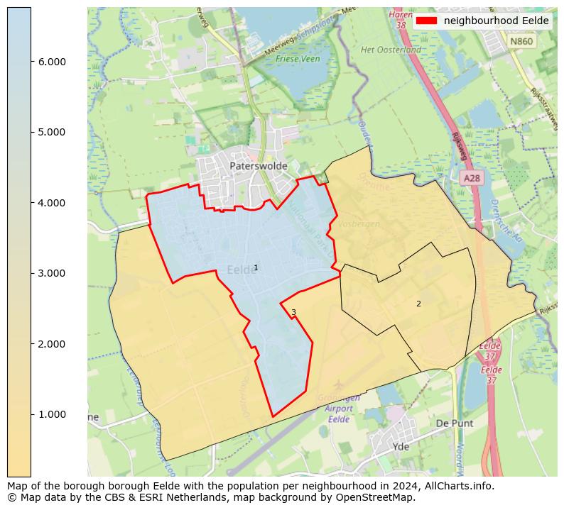 Image of the neighbourhood Eelde at the map. This image is used as introduction to this page. This page shows a lot of information about the population in the neighbourhood Eelde (such as the distribution by age groups of the residents, the composition of households, whether inhabitants are natives or Dutch with an immigration background, data about the houses (numbers, types, price development, use, type of property, ...) and more (car ownership, energy consumption, ...) based on open data from the Dutch Central Bureau of Statistics and various other sources!