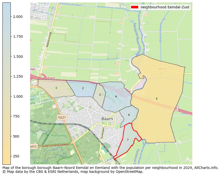 Image of the neighbourhood Eemdal-Zuid at the map. This image is used as introduction to this page. This page shows a lot of information about the population in the neighbourhood Eemdal-Zuid (such as the distribution by age groups of the residents, the composition of households, whether inhabitants are natives or Dutch with an immigration background, data about the houses (numbers, types, price development, use, type of property, ...) and more (car ownership, energy consumption, ...) based on open data from the Dutch Central Bureau of Statistics and various other sources!