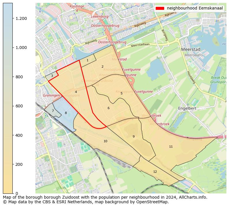 Image of the neighbourhood Eemskanaal at the map. This image is used as introduction to this page. This page shows a lot of information about the population in the neighbourhood Eemskanaal (such as the distribution by age groups of the residents, the composition of households, whether inhabitants are natives or Dutch with an immigration background, data about the houses (numbers, types, price development, use, type of property, ...) and more (car ownership, energy consumption, ...) based on open data from the Dutch Central Bureau of Statistics and various other sources!