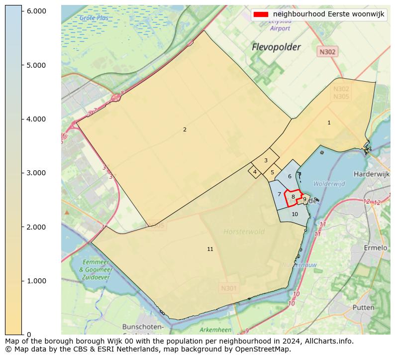 Image of the neighbourhood Eerste woonwijk at the map. This image is used as introduction to this page. This page shows a lot of information about the population in the neighbourhood Eerste woonwijk (such as the distribution by age groups of the residents, the composition of households, whether inhabitants are natives or Dutch with an immigration background, data about the houses (numbers, types, price development, use, type of property, ...) and more (car ownership, energy consumption, ...) based on open data from the Dutch Central Bureau of Statistics and various other sources!