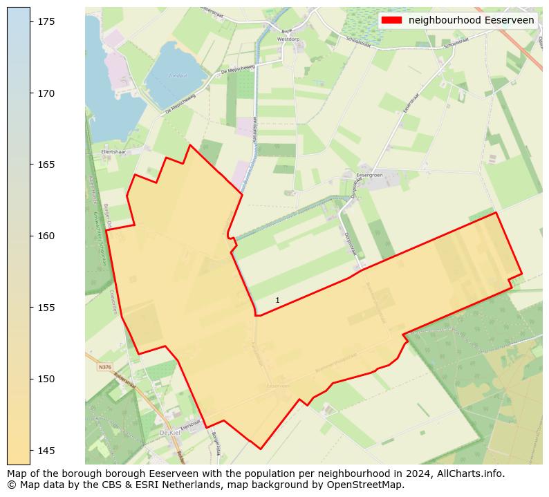 Image of the neighbourhood Eeserveen at the map. This image is used as introduction to this page. This page shows a lot of information about the population in the neighbourhood Eeserveen (such as the distribution by age groups of the residents, the composition of households, whether inhabitants are natives or Dutch with an immigration background, data about the houses (numbers, types, price development, use, type of property, ...) and more (car ownership, energy consumption, ...) based on open data from the Dutch Central Bureau of Statistics and various other sources!