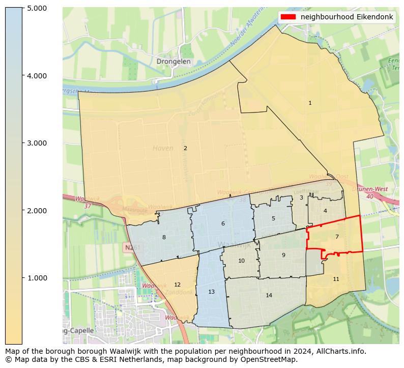 Image of the neighbourhood Eikendonk at the map. This image is used as introduction to this page. This page shows a lot of information about the population in the neighbourhood Eikendonk (such as the distribution by age groups of the residents, the composition of households, whether inhabitants are natives or Dutch with an immigration background, data about the houses (numbers, types, price development, use, type of property, ...) and more (car ownership, energy consumption, ...) based on open data from the Dutch Central Bureau of Statistics and various other sources!