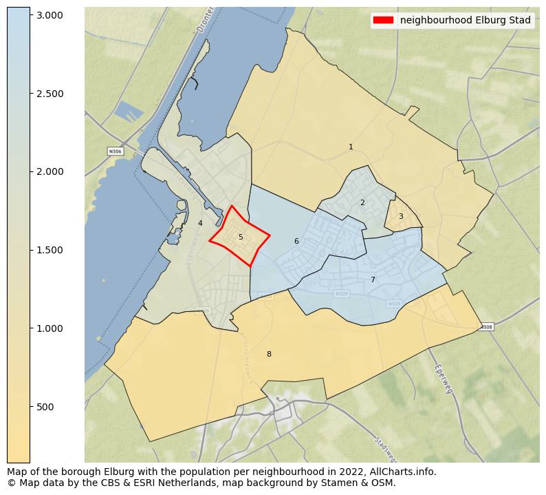 Map of the borough Elburg with the population per neighbourhood in 2022. This page shows a lot of information about residents (such as the distribution by age groups, family composition, gender, native or Dutch with an immigration background, ...), homes (numbers, types, price development, use, type of property, ...) and more (car ownership, energy consumption, ...) based on open data from the Dutch Central Bureau of Statistics and various other sources!
