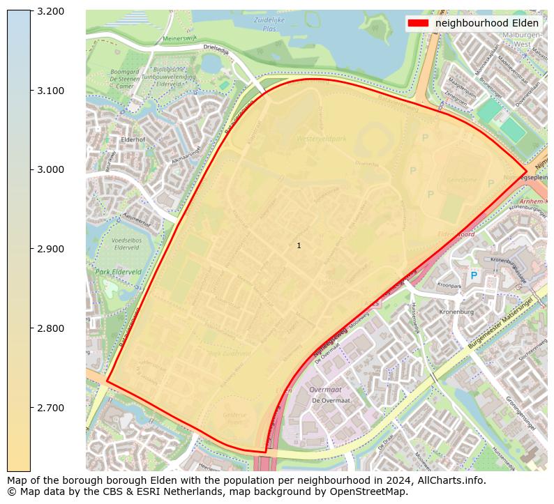 Image of the neighbourhood Elden at the map. This image is used as introduction to this page. This page shows a lot of information about the population in the neighbourhood Elden (such as the distribution by age groups of the residents, the composition of households, whether inhabitants are natives or Dutch with an immigration background, data about the houses (numbers, types, price development, use, type of property, ...) and more (car ownership, energy consumption, ...) based on open data from the Dutch Central Bureau of Statistics and various other sources!