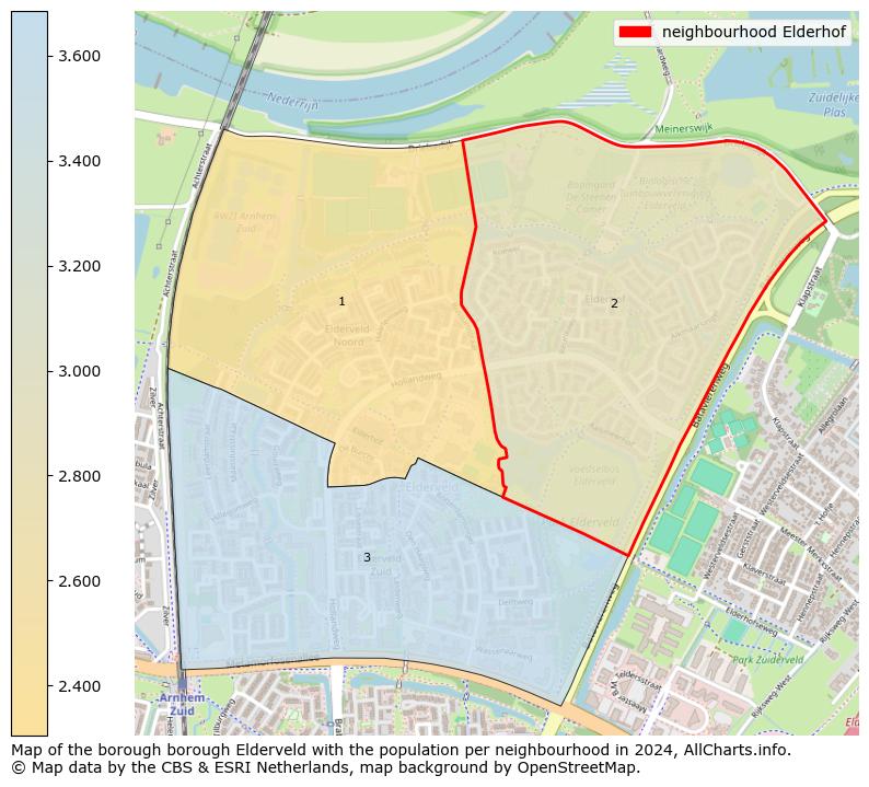 Image of the neighbourhood Elderhof at the map. This image is used as introduction to this page. This page shows a lot of information about the population in the neighbourhood Elderhof (such as the distribution by age groups of the residents, the composition of households, whether inhabitants are natives or Dutch with an immigration background, data about the houses (numbers, types, price development, use, type of property, ...) and more (car ownership, energy consumption, ...) based on open data from the Dutch Central Bureau of Statistics and various other sources!