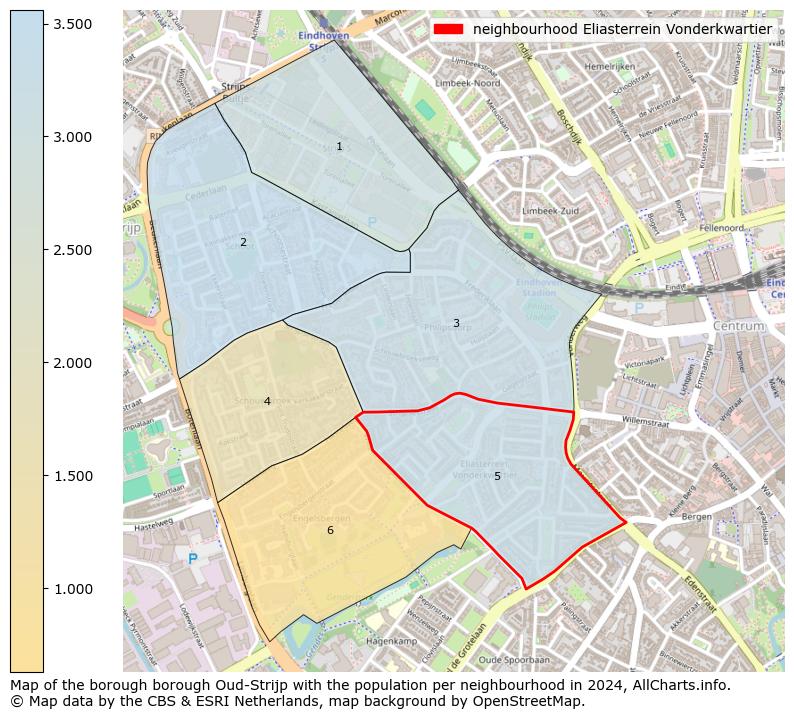 Image of the neighbourhood Eliasterrein Vonderkwartier at the map. This image is used as introduction to this page. This page shows a lot of information about the population in the neighbourhood Eliasterrein Vonderkwartier (such as the distribution by age groups of the residents, the composition of households, whether inhabitants are natives or Dutch with an immigration background, data about the houses (numbers, types, price development, use, type of property, ...) and more (car ownership, energy consumption, ...) based on open data from the Dutch Central Bureau of Statistics and various other sources!