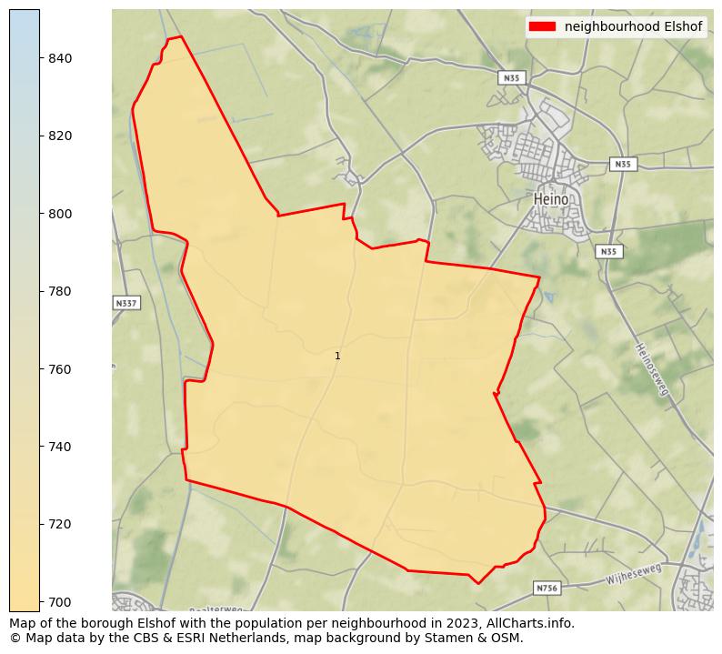 Map of the borough Elshof with the population per neighbourhood in 2023. This page shows a lot of information about residents (such as the distribution by age groups, family composition, gender, native or Dutch with an immigration background, ...), homes (numbers, types, price development, use, type of property, ...) and more (car ownership, energy consumption, ...) based on open data from the Dutch Central Bureau of Statistics and various other sources!