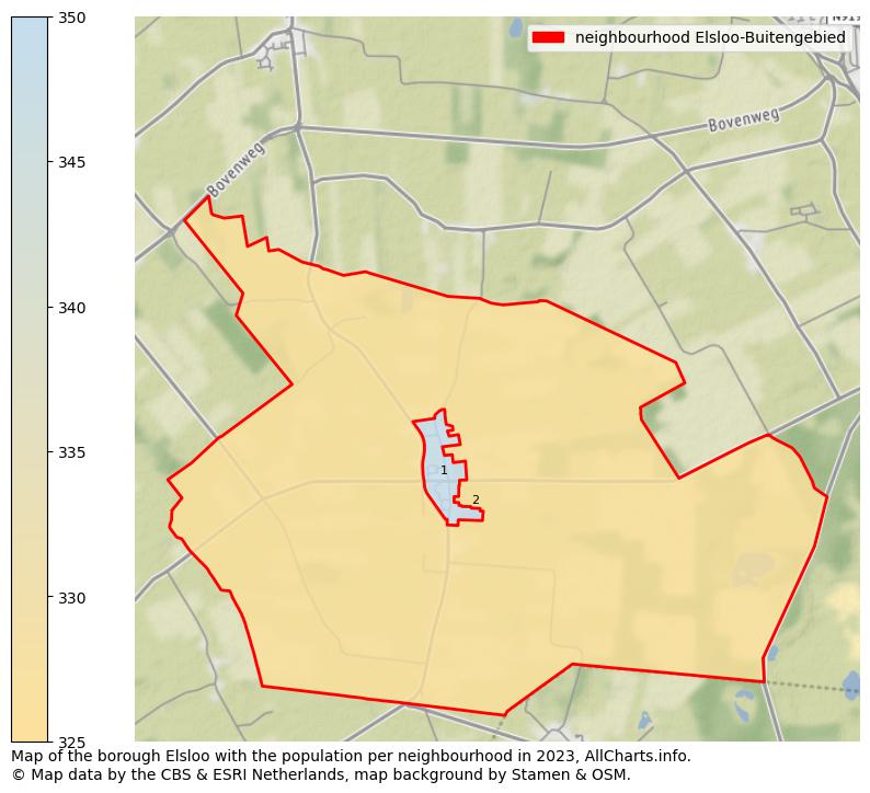 Map of the borough Elsloo with the population per neighbourhood in 2023. This page shows a lot of information about residents (such as the distribution by age groups, family composition, gender, native or Dutch with an immigration background, ...), homes (numbers, types, price development, use, type of property, ...) and more (car ownership, energy consumption, ...) based on open data from the Dutch Central Bureau of Statistics and various other sources!