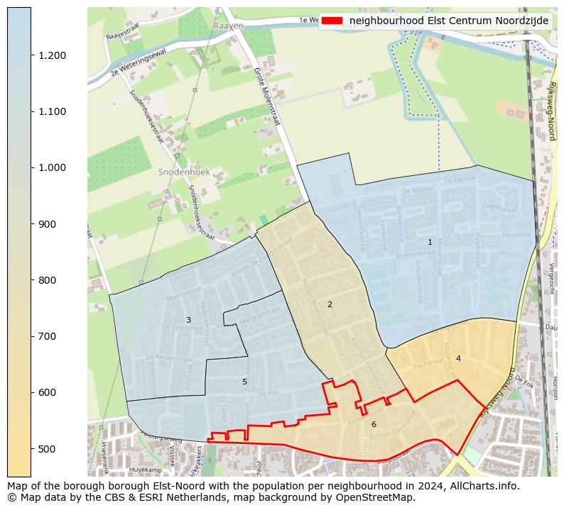 Image of the neighbourhood Elst Centrum Noordzijde at the map. This image is used as introduction to this page. This page shows a lot of information about the population in the neighbourhood Elst Centrum Noordzijde (such as the distribution by age groups of the residents, the composition of households, whether inhabitants are natives or Dutch with an immigration background, data about the houses (numbers, types, price development, use, type of property, ...) and more (car ownership, energy consumption, ...) based on open data from the Dutch Central Bureau of Statistics and various other sources!