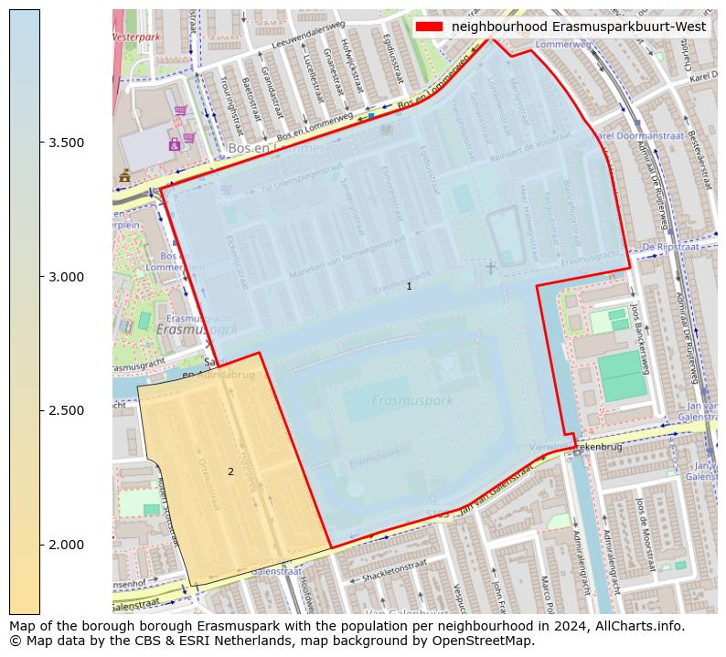 Image of the neighbourhood Erasmusparkbuurt-West at the map. This image is used as introduction to this page. This page shows a lot of information about the population in the neighbourhood Erasmusparkbuurt-West (such as the distribution by age groups of the residents, the composition of households, whether inhabitants are natives or Dutch with an immigration background, data about the houses (numbers, types, price development, use, type of property, ...) and more (car ownership, energy consumption, ...) based on open data from the Dutch Central Bureau of Statistics and various other sources!