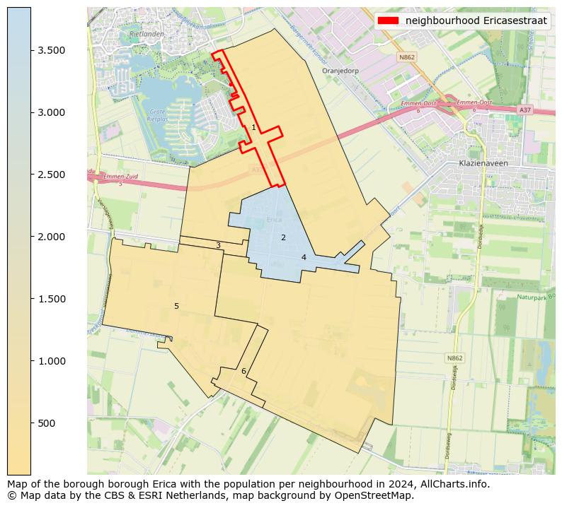 Image of the neighbourhood Ericasestraat at the map. This image is used as introduction to this page. This page shows a lot of information about the population in the neighbourhood Ericasestraat (such as the distribution by age groups of the residents, the composition of households, whether inhabitants are natives or Dutch with an immigration background, data about the houses (numbers, types, price development, use, type of property, ...) and more (car ownership, energy consumption, ...) based on open data from the Dutch Central Bureau of Statistics and various other sources!