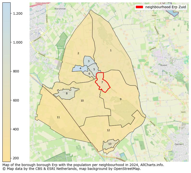 Image of the neighbourhood Erp Zuid at the map. This image is used as introduction to this page. This page shows a lot of information about the population in the neighbourhood Erp Zuid (such as the distribution by age groups of the residents, the composition of households, whether inhabitants are natives or Dutch with an immigration background, data about the houses (numbers, types, price development, use, type of property, ...) and more (car ownership, energy consumption, ...) based on open data from the Dutch Central Bureau of Statistics and various other sources!