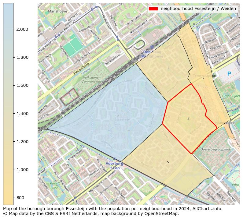 Image of the neighbourhood Essesteijn / Weiden at the map. This image is used as introduction to this page. This page shows a lot of information about the population in the neighbourhood Essesteijn / Weiden (such as the distribution by age groups of the residents, the composition of households, whether inhabitants are natives or Dutch with an immigration background, data about the houses (numbers, types, price development, use, type of property, ...) and more (car ownership, energy consumption, ...) based on open data from the Dutch Central Bureau of Statistics and various other sources!