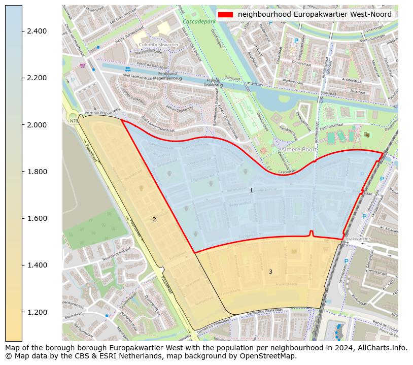 Image of the neighbourhood Europakwartier West-Noord at the map. This image is used as introduction to this page. This page shows a lot of information about the population in the neighbourhood Europakwartier West-Noord (such as the distribution by age groups of the residents, the composition of households, whether inhabitants are natives or Dutch with an immigration background, data about the houses (numbers, types, price development, use, type of property, ...) and more (car ownership, energy consumption, ...) based on open data from the Dutch Central Bureau of Statistics and various other sources!