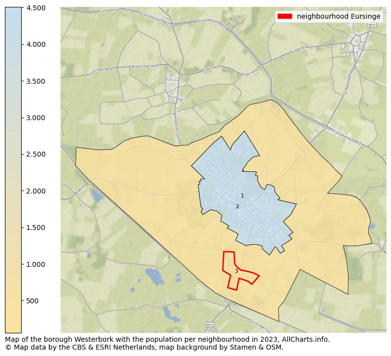 Map of the borough Westerbork with the population per neighbourhood in 2023. This page shows a lot of information about residents (such as the distribution by age groups, family composition, gender, native or Dutch with an immigration background, ...), homes (numbers, types, price development, use, type of property, ...) and more (car ownership, energy consumption, ...) based on open data from the Dutch Central Bureau of Statistics and various other sources!