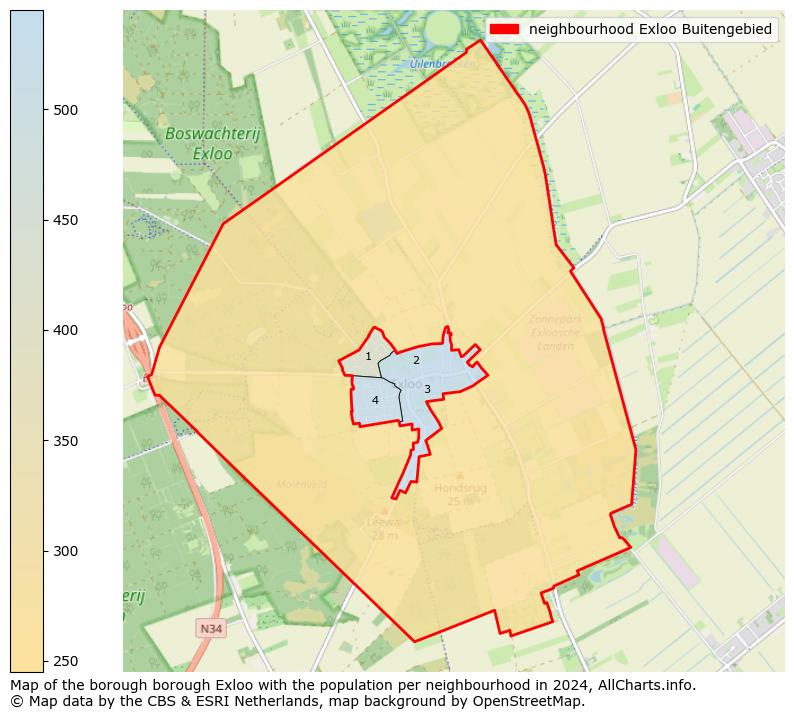 Image of the neighbourhood Exloo Buitengebied at the map. This image is used as introduction to this page. This page shows a lot of information about the population in the neighbourhood Exloo Buitengebied (such as the distribution by age groups of the residents, the composition of households, whether inhabitants are natives or Dutch with an immigration background, data about the houses (numbers, types, price development, use, type of property, ...) and more (car ownership, energy consumption, ...) based on open data from the Dutch Central Bureau of Statistics and various other sources!