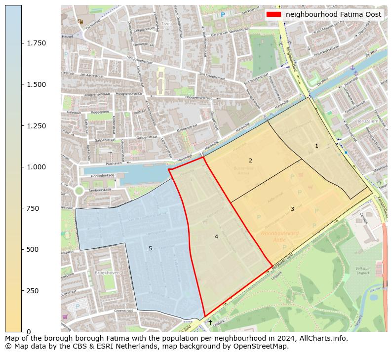 Image of the neighbourhood Fatima Oost at the map. This image is used as introduction to this page. This page shows a lot of information about the population in the neighbourhood Fatima Oost (such as the distribution by age groups of the residents, the composition of households, whether inhabitants are natives or Dutch with an immigration background, data about the houses (numbers, types, price development, use, type of property, ...) and more (car ownership, energy consumption, ...) based on open data from the Dutch Central Bureau of Statistics and various other sources!