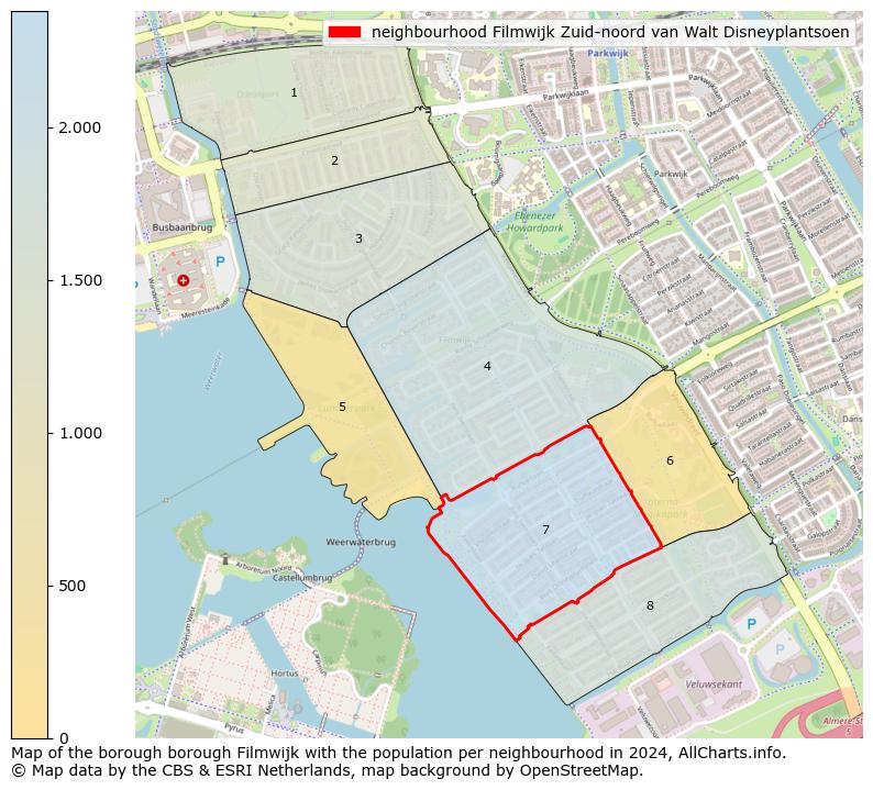 Image of the neighbourhood Filmwijk Zuid-noord van Walt Disneyplantsoen at the map. This image is used as introduction to this page. This page shows a lot of information about the population in the neighbourhood Filmwijk Zuid-noord van Walt Disneyplantsoen (such as the distribution by age groups of the residents, the composition of households, whether inhabitants are natives or Dutch with an immigration background, data about the houses (numbers, types, price development, use, type of property, ...) and more (car ownership, energy consumption, ...) based on open data from the Dutch Central Bureau of Statistics and various other sources!