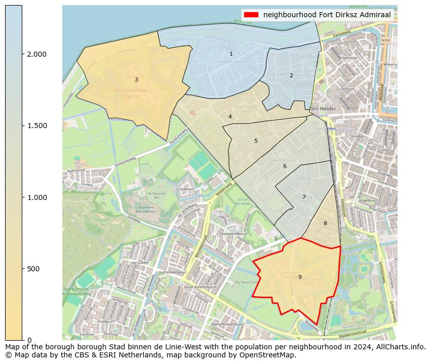 Image of the neighbourhood Fort Dirksz Admiraal at the map. This image is used as introduction to this page. This page shows a lot of information about the population in the neighbourhood Fort Dirksz Admiraal (such as the distribution by age groups of the residents, the composition of households, whether inhabitants are natives or Dutch with an immigration background, data about the houses (numbers, types, price development, use, type of property, ...) and more (car ownership, energy consumption, ...) based on open data from the Dutch Central Bureau of Statistics and various other sources!