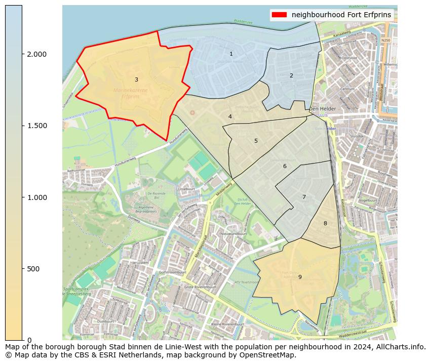 Image of the neighbourhood Fort Erfprins at the map. This image is used as introduction to this page. This page shows a lot of information about the population in the neighbourhood Fort Erfprins (such as the distribution by age groups of the residents, the composition of households, whether inhabitants are natives or Dutch with an immigration background, data about the houses (numbers, types, price development, use, type of property, ...) and more (car ownership, energy consumption, ...) based on open data from the Dutch Central Bureau of Statistics and various other sources!