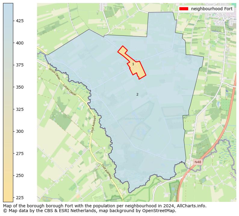 Image of the neighbourhood Fort at the map. This image is used as introduction to this page. This page shows a lot of information about the population in the neighbourhood Fort (such as the distribution by age groups of the residents, the composition of households, whether inhabitants are natives or Dutch with an immigration background, data about the houses (numbers, types, price development, use, type of property, ...) and more (car ownership, energy consumption, ...) based on open data from the Dutch Central Bureau of Statistics and various other sources!