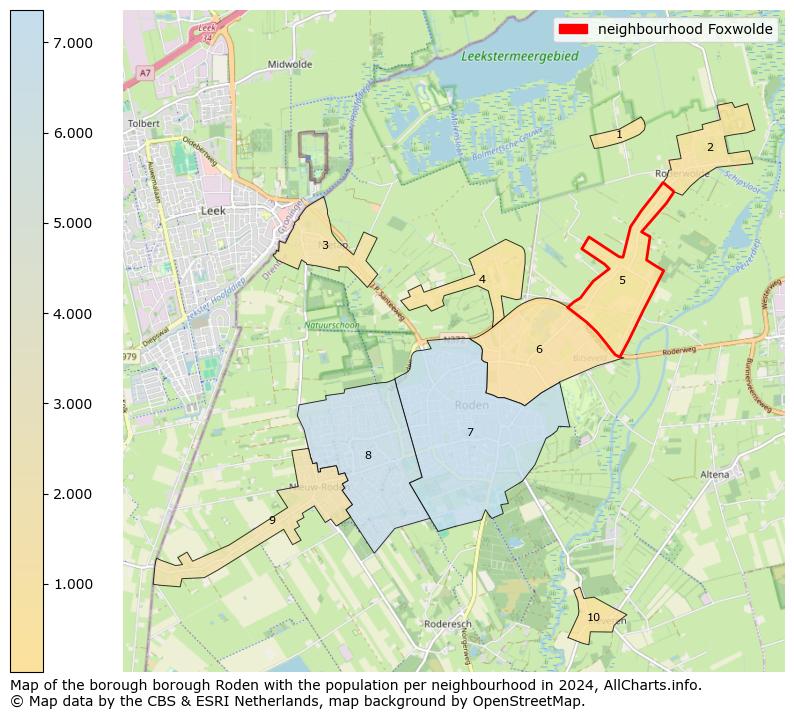 Image of the neighbourhood Foxwolde at the map. This image is used as introduction to this page. This page shows a lot of information about the population in the neighbourhood Foxwolde (such as the distribution by age groups of the residents, the composition of households, whether inhabitants are natives or Dutch with an immigration background, data about the houses (numbers, types, price development, use, type of property, ...) and more (car ownership, energy consumption, ...) based on open data from the Dutch Central Bureau of Statistics and various other sources!