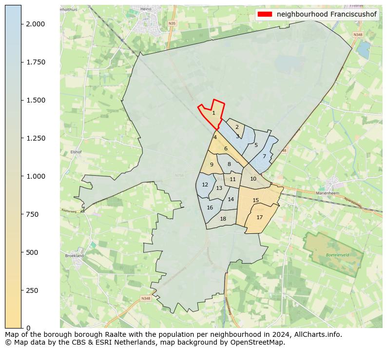 Image of the neighbourhood Franciscushof at the map. This image is used as introduction to this page. This page shows a lot of information about the population in the neighbourhood Franciscushof (such as the distribution by age groups of the residents, the composition of households, whether inhabitants are natives or Dutch with an immigration background, data about the houses (numbers, types, price development, use, type of property, ...) and more (car ownership, energy consumption, ...) based on open data from the Dutch Central Bureau of Statistics and various other sources!