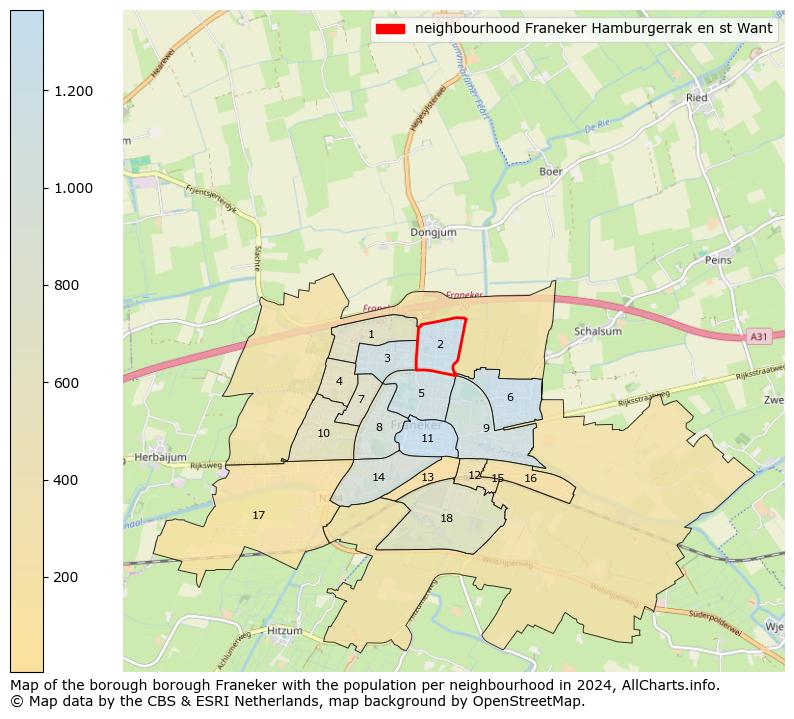 Image of the neighbourhood Franeker Hamburgerrak en st Want at the map. This image is used as introduction to this page. This page shows a lot of information about the population in the neighbourhood Franeker Hamburgerrak en st Want (such as the distribution by age groups of the residents, the composition of households, whether inhabitants are natives or Dutch with an immigration background, data about the houses (numbers, types, price development, use, type of property, ...) and more (car ownership, energy consumption, ...) based on open data from the Dutch Central Bureau of Statistics and various other sources!