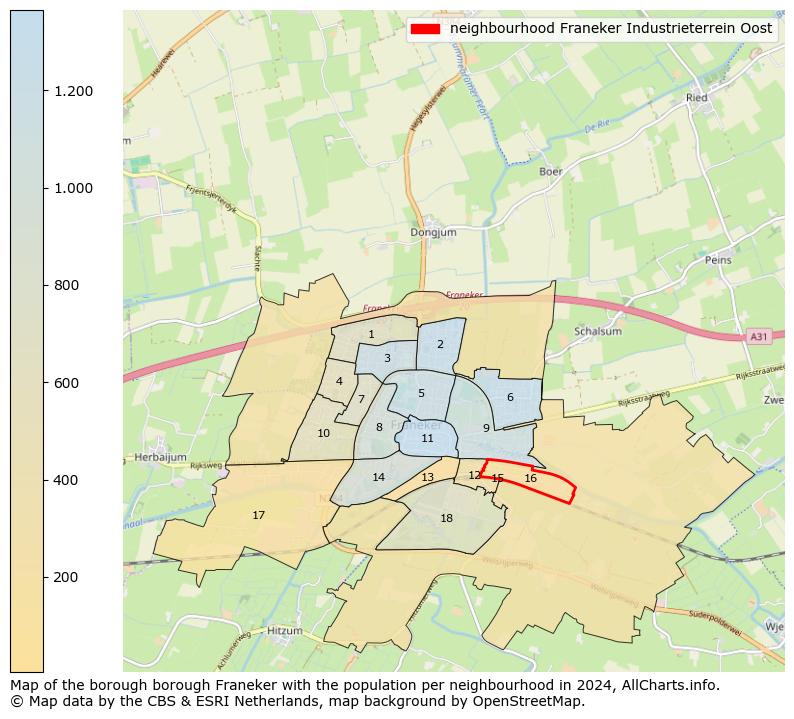 Image of the neighbourhood Franeker Industrieterrein Oost at the map. This image is used as introduction to this page. This page shows a lot of information about the population in the neighbourhood Franeker Industrieterrein Oost (such as the distribution by age groups of the residents, the composition of households, whether inhabitants are natives or Dutch with an immigration background, data about the houses (numbers, types, price development, use, type of property, ...) and more (car ownership, energy consumption, ...) based on open data from the Dutch Central Bureau of Statistics and various other sources!