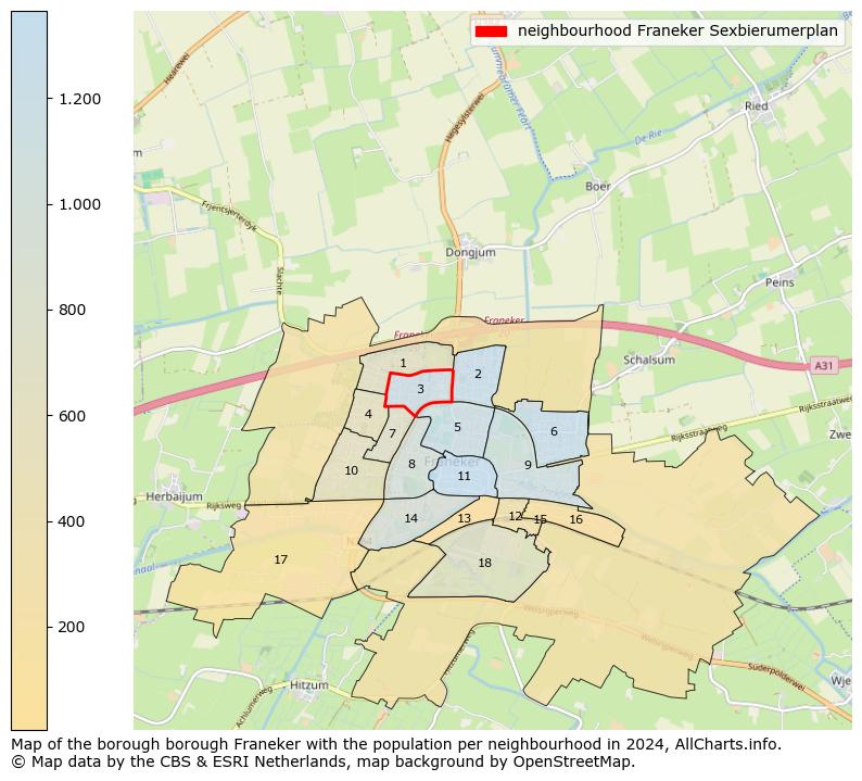 Image of the neighbourhood Franeker Sexbierumerplan at the map. This image is used as introduction to this page. This page shows a lot of information about the population in the neighbourhood Franeker Sexbierumerplan (such as the distribution by age groups of the residents, the composition of households, whether inhabitants are natives or Dutch with an immigration background, data about the houses (numbers, types, price development, use, type of property, ...) and more (car ownership, energy consumption, ...) based on open data from the Dutch Central Bureau of Statistics and various other sources!