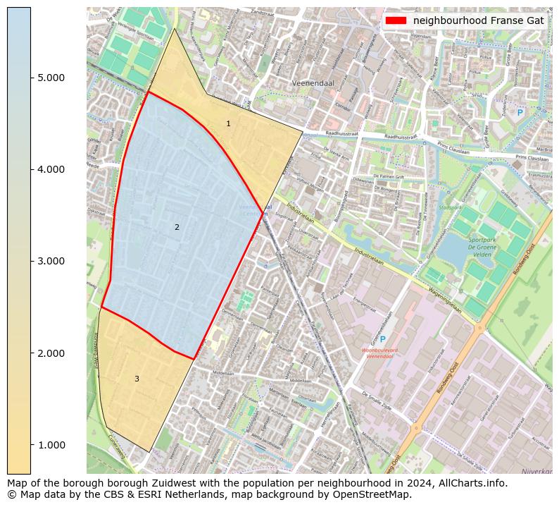 Image of the neighbourhood Franse Gat at the map. This image is used as introduction to this page. This page shows a lot of information about the population in the neighbourhood Franse Gat (such as the distribution by age groups of the residents, the composition of households, whether inhabitants are natives or Dutch with an immigration background, data about the houses (numbers, types, price development, use, type of property, ...) and more (car ownership, energy consumption, ...) based on open data from the Dutch Central Bureau of Statistics and various other sources!