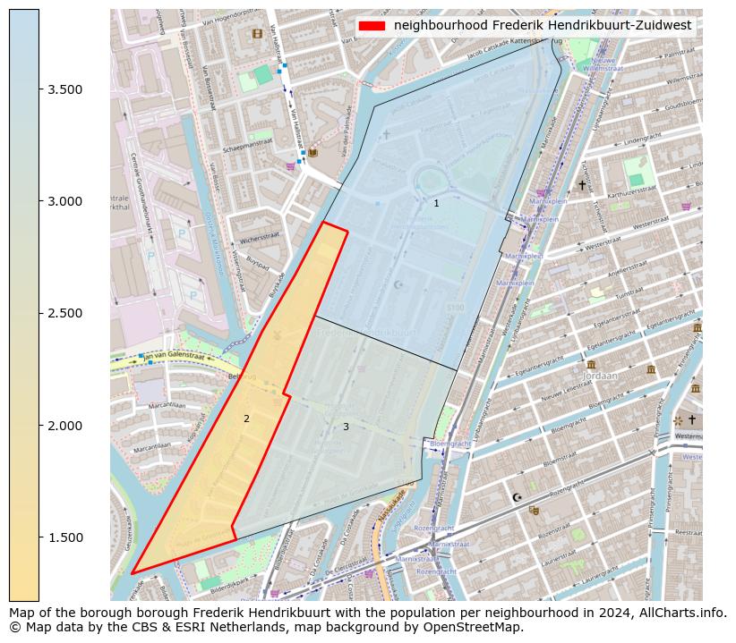 Image of the neighbourhood Frederik Hendrikbuurt-Zuidwest at the map. This image is used as introduction to this page. This page shows a lot of information about the population in the neighbourhood Frederik Hendrikbuurt-Zuidwest (such as the distribution by age groups of the residents, the composition of households, whether inhabitants are natives or Dutch with an immigration background, data about the houses (numbers, types, price development, use, type of property, ...) and more (car ownership, energy consumption, ...) based on open data from the Dutch Central Bureau of Statistics and various other sources!