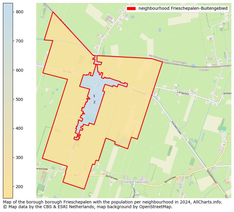 Image of the neighbourhood Frieschepalen-Buitengebied at the map. This image is used as introduction to this page. This page shows a lot of information about the population in the neighbourhood Frieschepalen-Buitengebied (such as the distribution by age groups of the residents, the composition of households, whether inhabitants are natives or Dutch with an immigration background, data about the houses (numbers, types, price development, use, type of property, ...) and more (car ownership, energy consumption, ...) based on open data from the Dutch Central Bureau of Statistics and various other sources!