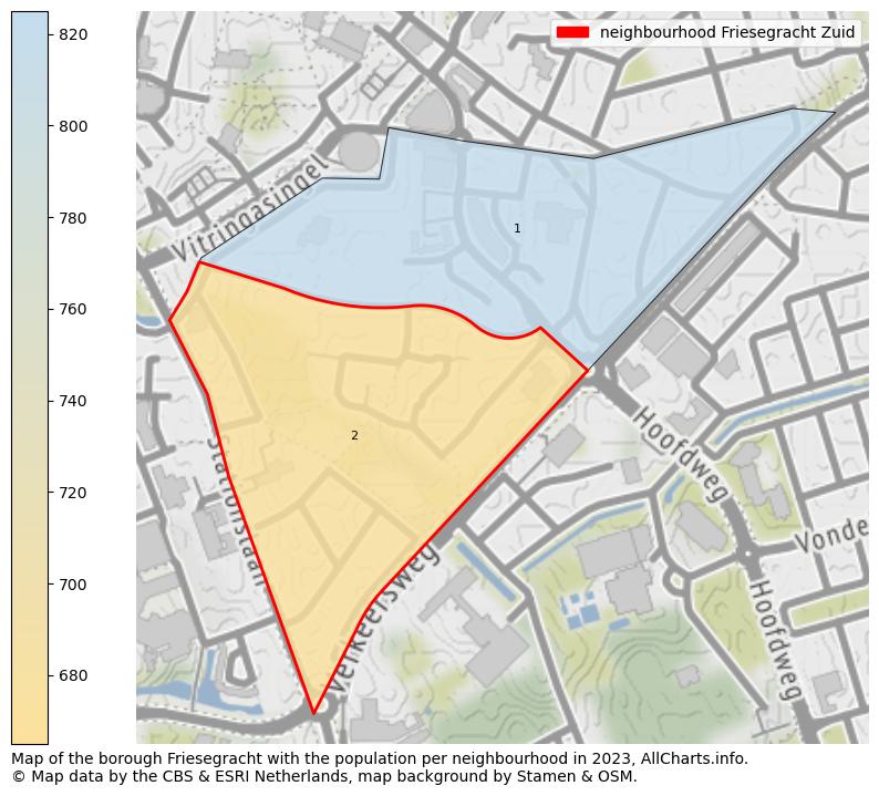 Map of the borough Friesegracht with the population per neighbourhood in 2023. This page shows a lot of information about residents (such as the distribution by age groups, family composition, gender, native or Dutch with an immigration background, ...), homes (numbers, types, price development, use, type of property, ...) and more (car ownership, energy consumption, ...) based on open data from the Dutch Central Bureau of Statistics and various other sources!