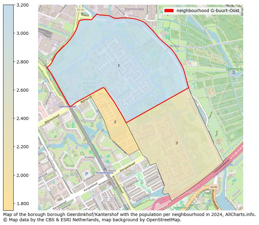 Image of the neighbourhood G-buurt-Oost at the map. This image is used as introduction to this page. This page shows a lot of information about the population in the neighbourhood G-buurt-Oost (such as the distribution by age groups of the residents, the composition of households, whether inhabitants are natives or Dutch with an immigration background, data about the houses (numbers, types, price development, use, type of property, ...) and more (car ownership, energy consumption, ...) based on open data from the Dutch Central Bureau of Statistics and various other sources!