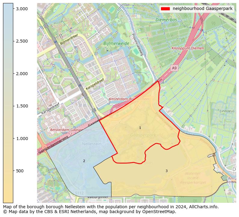 Image of the neighbourhood Gaasperpark at the map. This image is used as introduction to this page. This page shows a lot of information about the population in the neighbourhood Gaasperpark (such as the distribution by age groups of the residents, the composition of households, whether inhabitants are natives or Dutch with an immigration background, data about the houses (numbers, types, price development, use, type of property, ...) and more (car ownership, energy consumption, ...) based on open data from the Dutch Central Bureau of Statistics and various other sources!