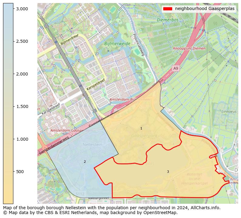 Image of the neighbourhood Gaasperplas at the map. This image is used as introduction to this page. This page shows a lot of information about the population in the neighbourhood Gaasperplas (such as the distribution by age groups of the residents, the composition of households, whether inhabitants are natives or Dutch with an immigration background, data about the houses (numbers, types, price development, use, type of property, ...) and more (car ownership, energy consumption, ...) based on open data from the Dutch Central Bureau of Statistics and various other sources!