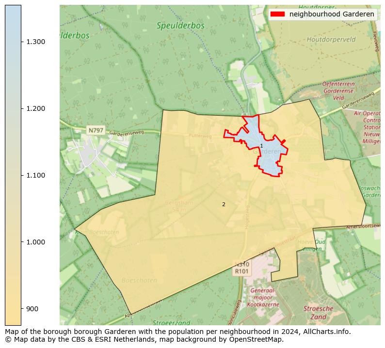 Image of the neighbourhood Garderen at the map. This image is used as introduction to this page. This page shows a lot of information about the population in the neighbourhood Garderen (such as the distribution by age groups of the residents, the composition of households, whether inhabitants are natives or Dutch with an immigration background, data about the houses (numbers, types, price development, use, type of property, ...) and more (car ownership, energy consumption, ...) based on open data from the Dutch Central Bureau of Statistics and various other sources!